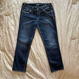 Women’s Silver Suki Mid  Capri Jeans Size 30